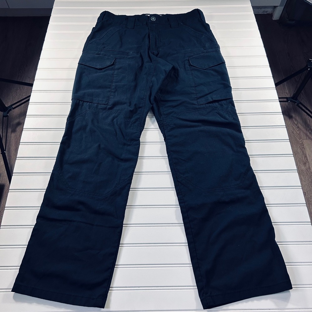 First Tactical V2 Tactical Pants Mens 32x32 Navy Blue Ripstop Cargo Workwear - Picture 2 of 14